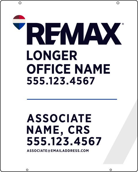 Reflective Hanging Associate Name w CRS Sign Panel, 30h x 24w, .063 Aluminum